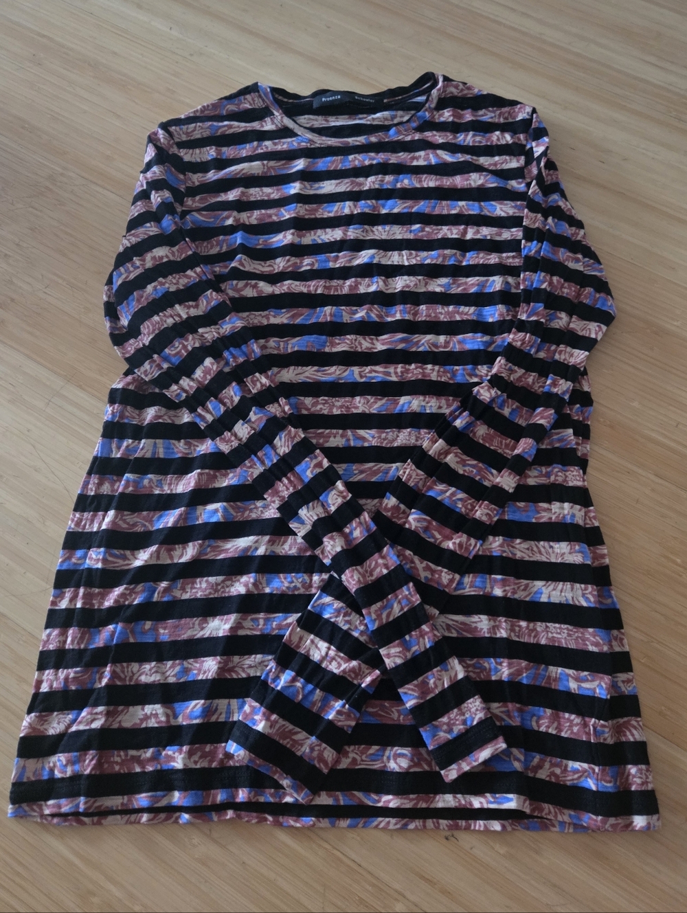 Proenza Schouler Printed Stripe Long Sleeve Jersey Tshirt. Sample Size